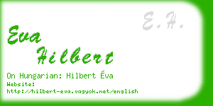 eva hilbert business card